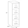WorkPro® 26-1/2"D Vertical 4-Drawer Letter-Size File Cabinet, Putty