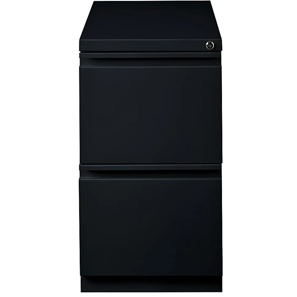 WorkPro® 23"D Vertical 2-Drawer Mobile Pedestal File Cabinet, Black