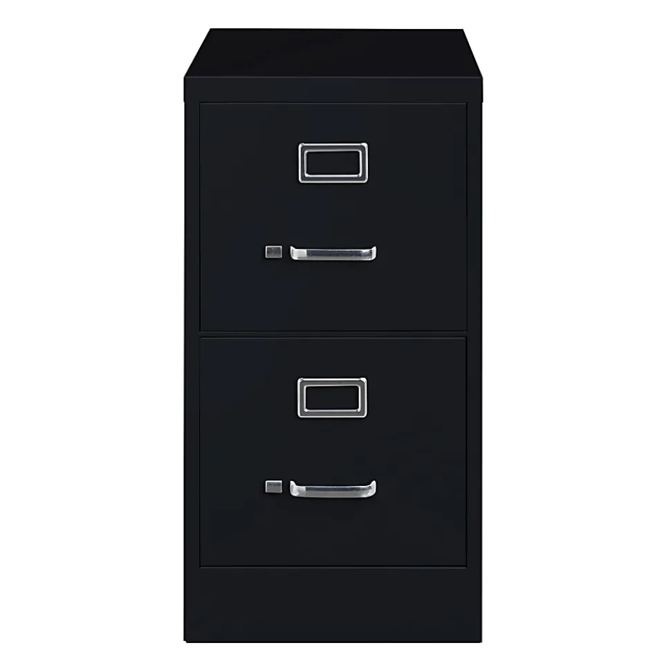 WorkPro® 25”D Vertical File Cabinet, 2-Drawer, Black