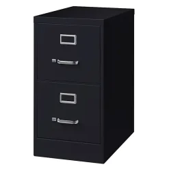 WorkPro® 25”D Vertical File Cabinet, 2-Drawer, Black