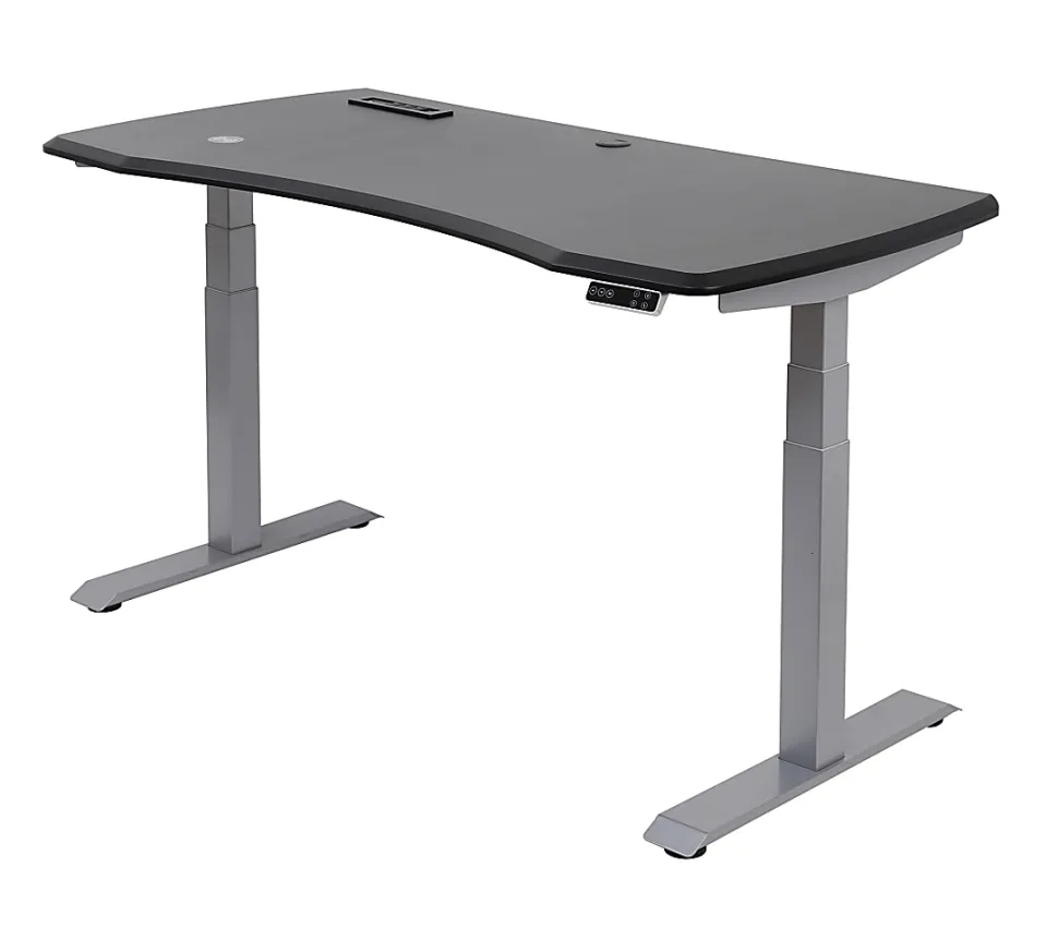 WorkPro® Electric 60"W Height-Adjustable Standing Desk with Wireless Charging, Black