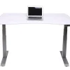 WorkPro® Electric 60"W Height-Adjustable Standing Desk with Wireless Charging, White