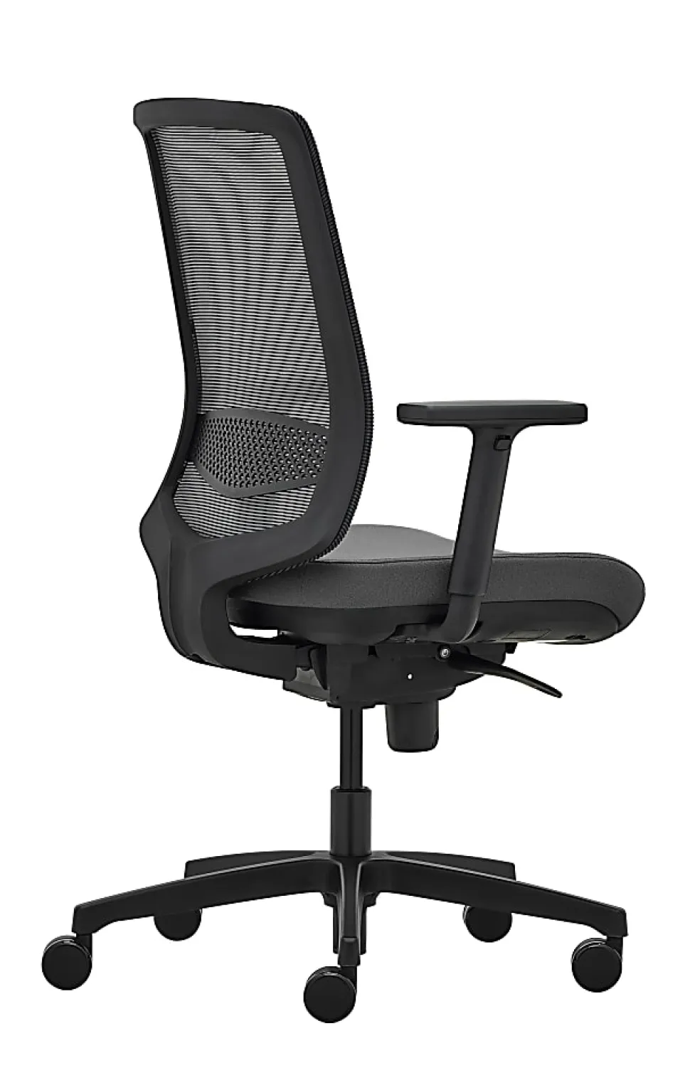 WorkPro® Expanse Series Ergonomic Mesh/Fabric Mid-Back Task Chair, Black/Gray, BIFMA Compliant