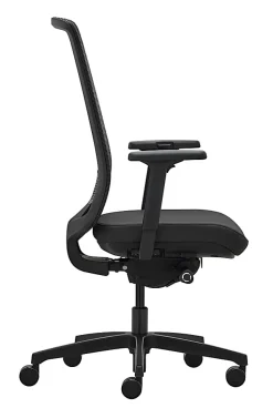 WorkPro® Expanse Series Multifunction Ergonomic Mesh/Fabric High-Back Executive Chair, Black/Black, BIFMA Compliant