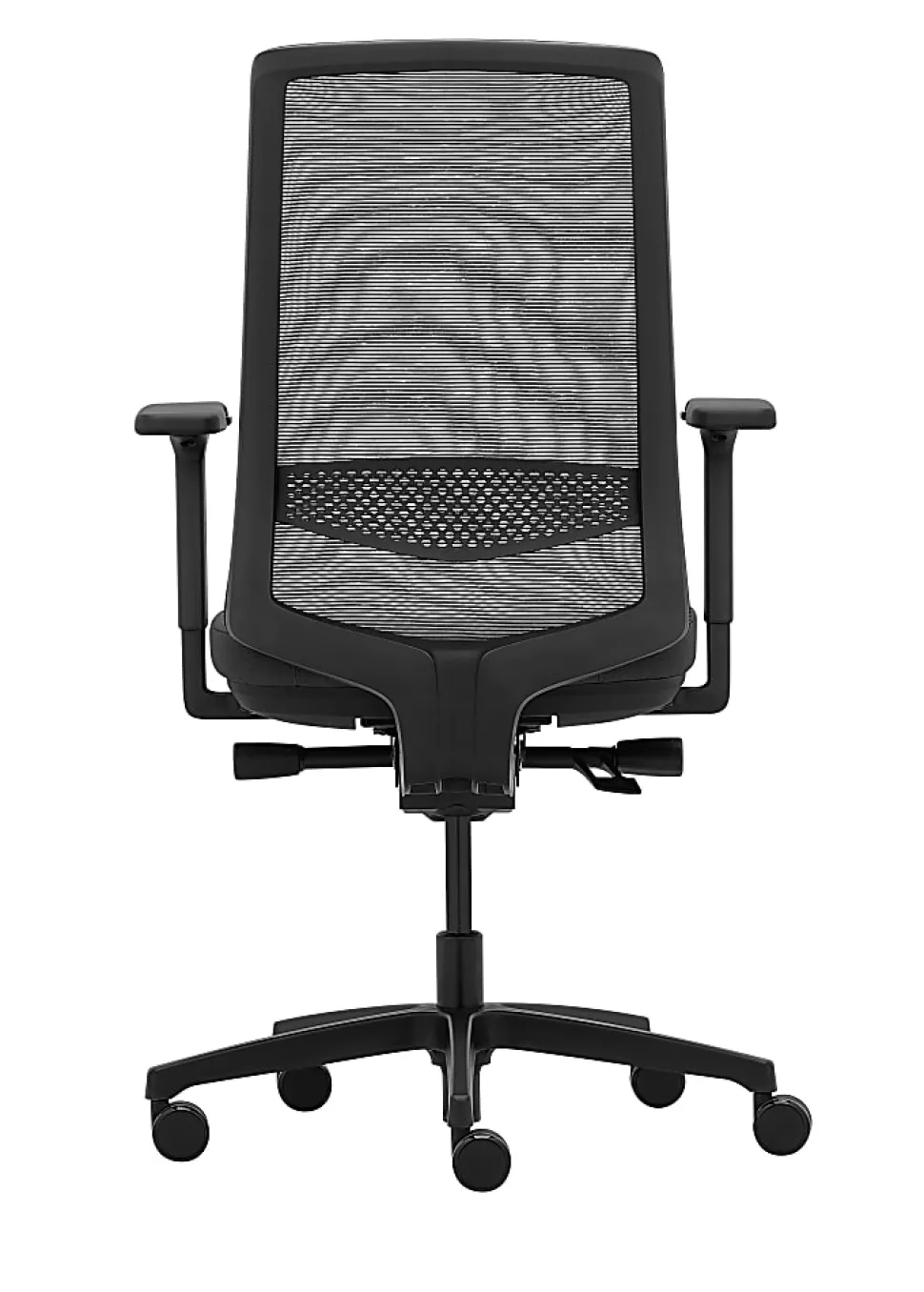 WorkPro® Expanse Series Multifunction Ergonomic Mesh/Fabric High-Back Executive Chair, Black/Black, BIFMA Compliant