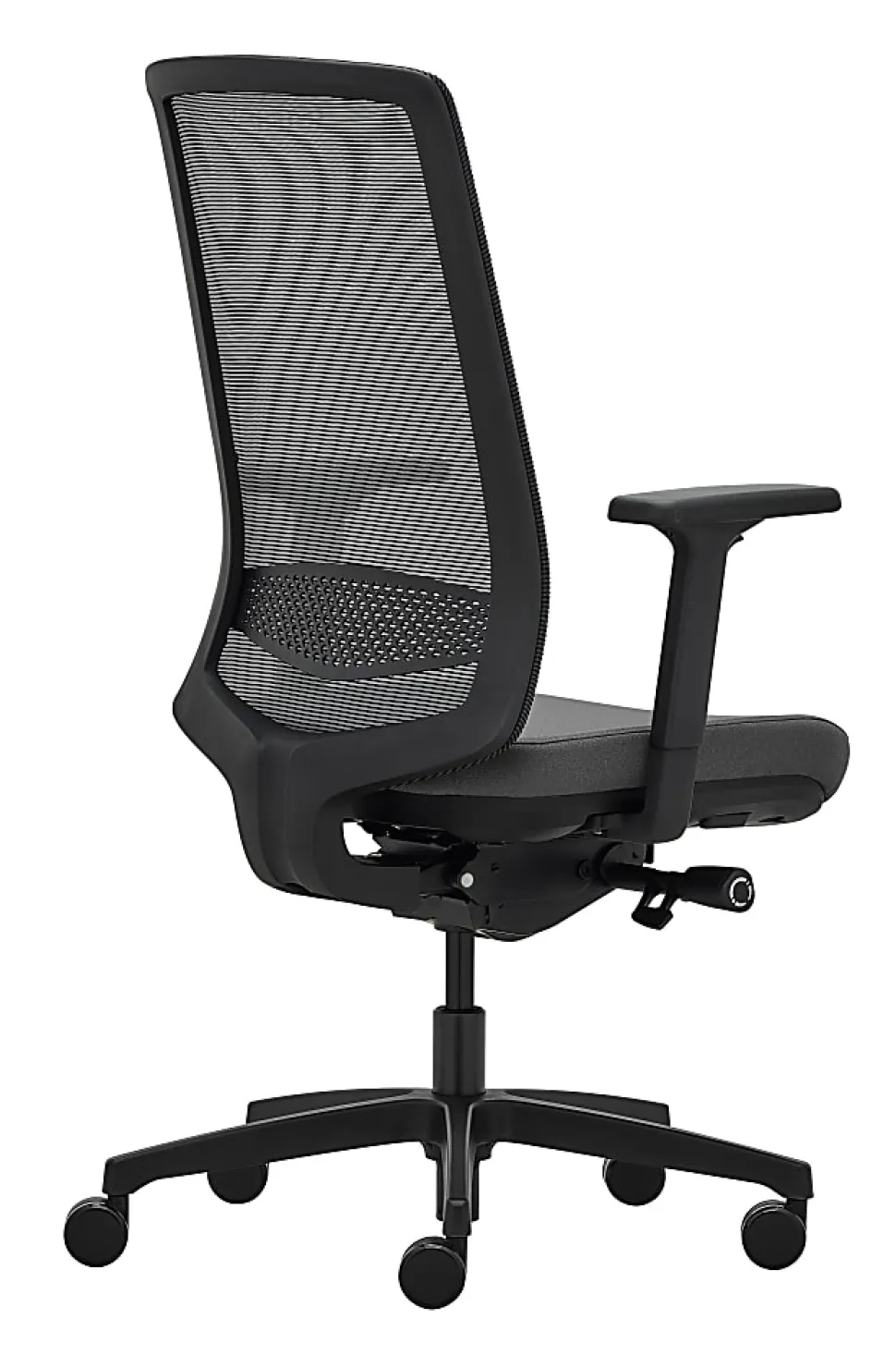 WorkPro® Expanse Series Multifunction Ergonomic Mesh/Fabric High-Back Executive Chair, Black/Gray, BIFMA Compliant