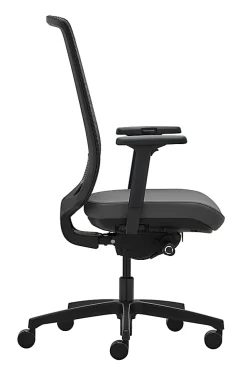 WorkPro® Expanse Series Multifunction Ergonomic Mesh/Fabric High-Back Executive Chair, Black/Gray, BIFMA Compliant