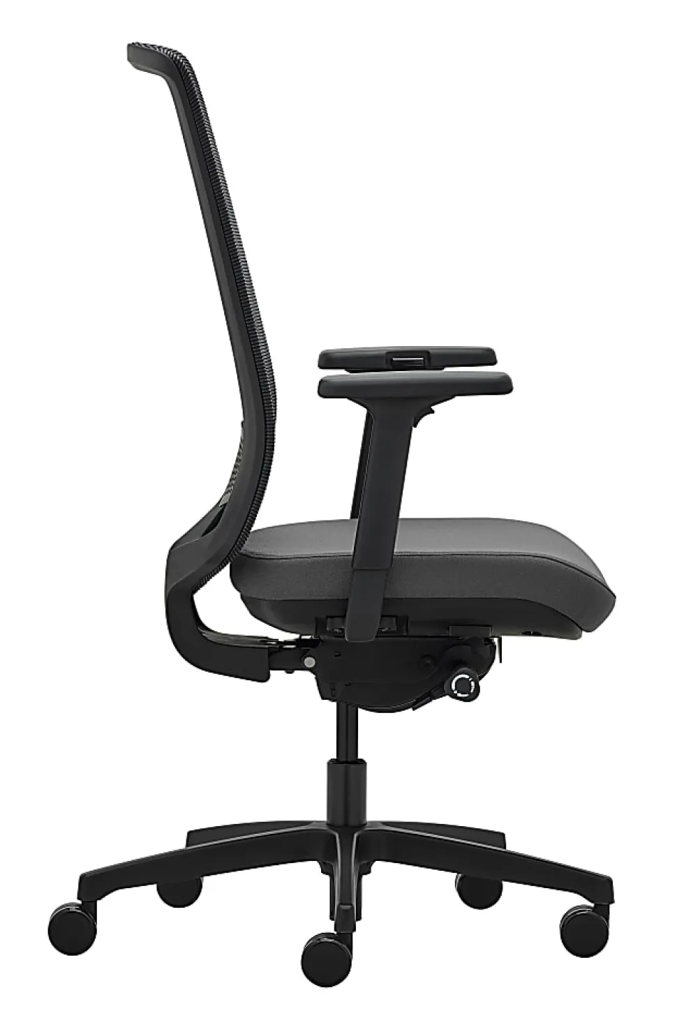 WorkPro® Expanse Series Multifunction Ergonomic Mesh/Fabric High-Back Executive Chair, Black/Gray, BIFMA Compliant