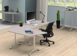 WorkPro® Flex Collection Half Round Table Top, Gray