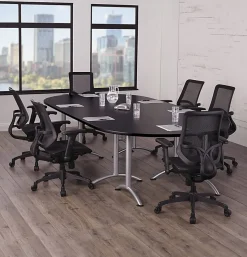 WorkPro® Flex Collection Half Round Table Top, Espresso