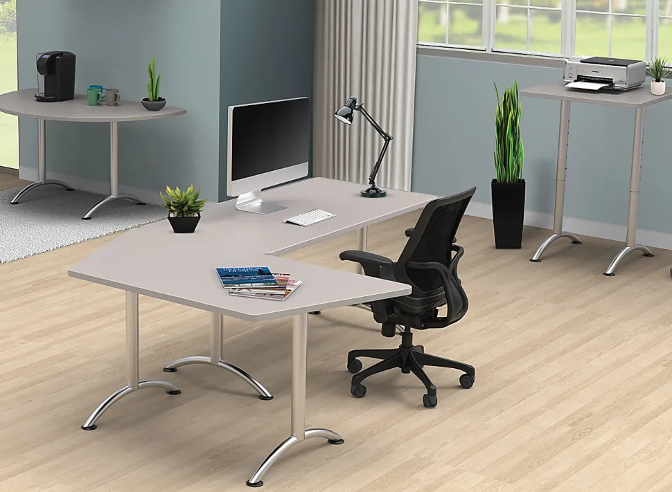 WorkPro® Flex Collection Trapezoid Table Top, Gray