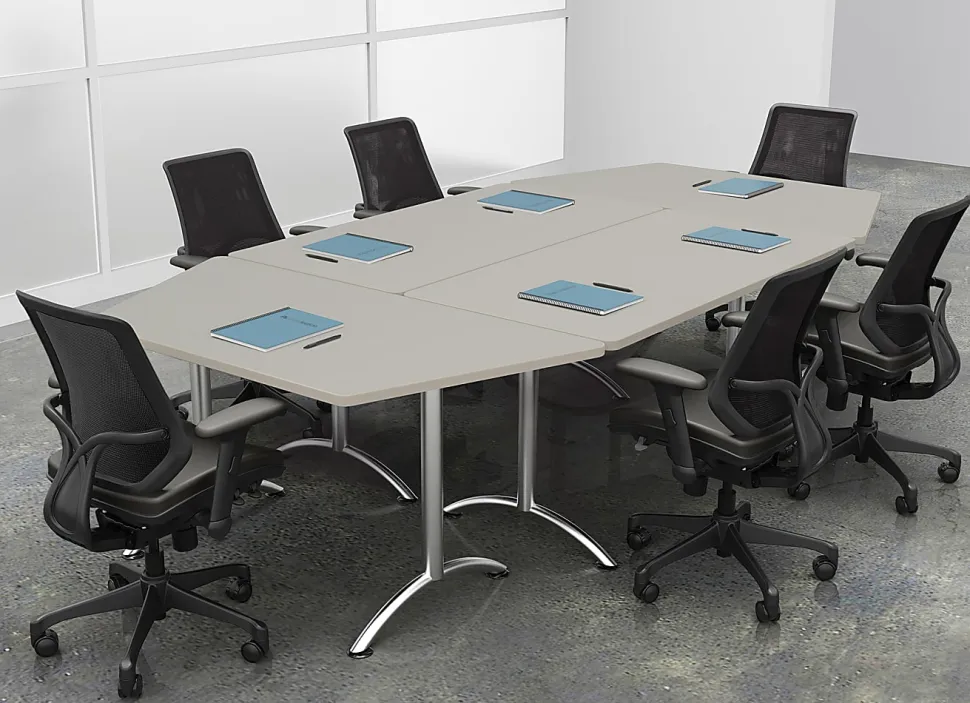 WorkPro® Flex Collection Trapezoid Table Top, Gray