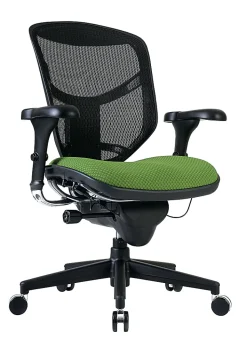 WorkPro® Floor Display Quantum 9000 Series Ergonomic Mesh/Premium Fabric Adjustable-Back Office Chair, Black/Lime, BIFMA Compliant
