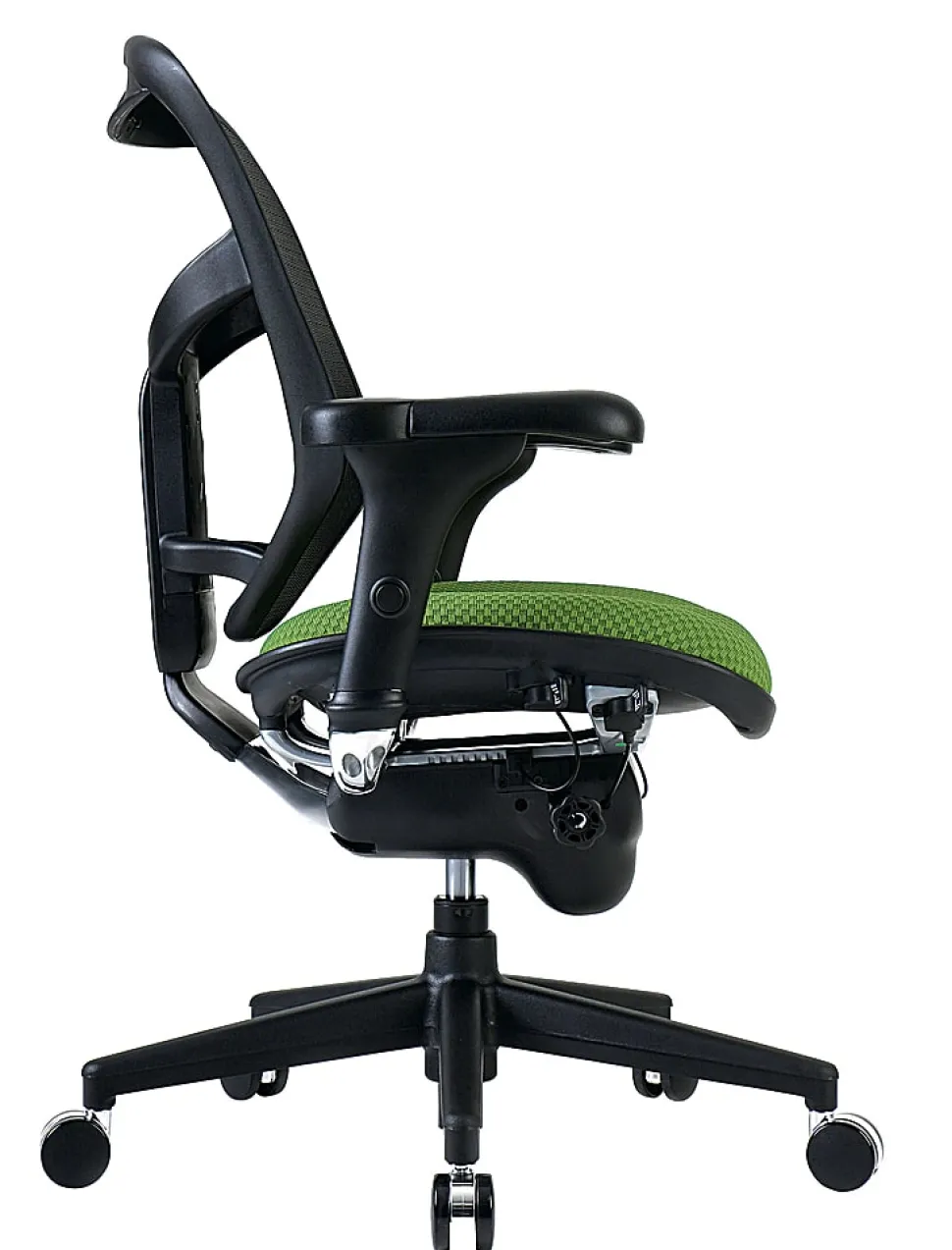 WorkPro® Floor Display Quantum 9000 Series Ergonomic Mesh/Premium Fabric Adjustable-Back Office Chair, Black/Lime, BIFMA Compliant