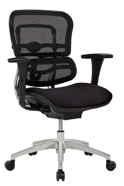WorkPro® Floor Display 12000 Series Ergonomic Mesh/Fabric High-Back Office Chair, Black/Black, BIFMA Compliant