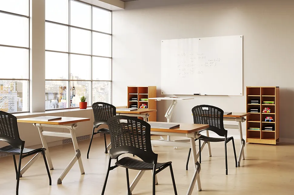 WorkPro™ Magnetic Glass Unframed Dry-Erase Whiteboard, 36" x 48", White