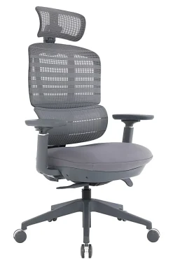 WorkPro® Momentum Ergonomic Mesh/Mesh Active High-Back Office Chair, Gray/Gray, BIFMA Compliant