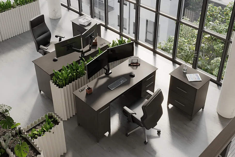 WorkPro® Momentum Ergonomic Vegan Leather High-Back Active Chair, Black/Chrome, BIFMA Compliant
