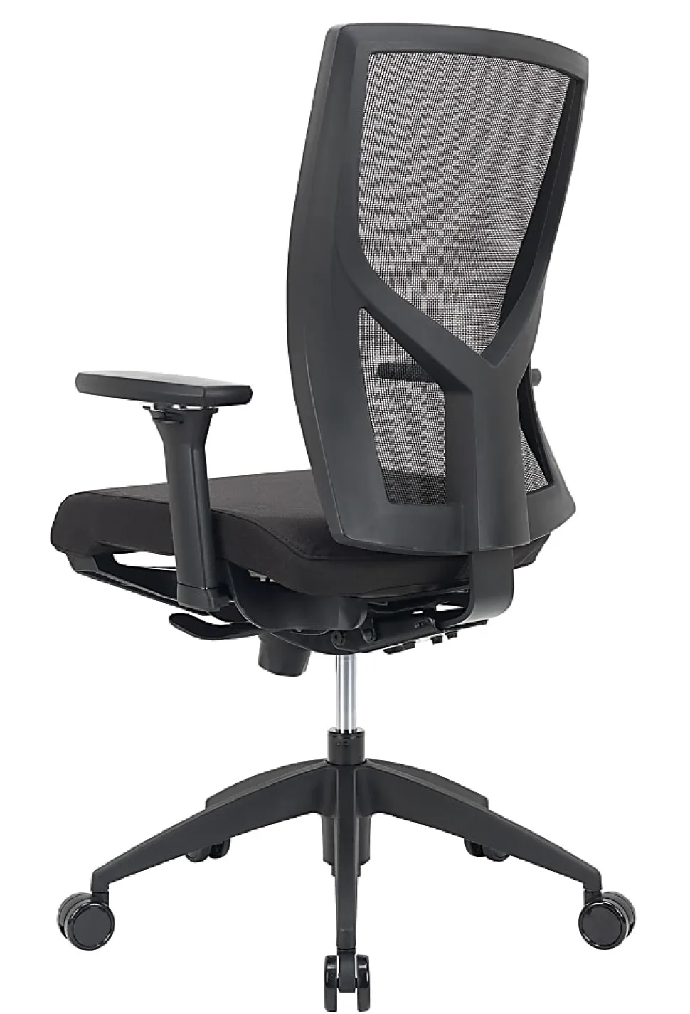 WorkPro® Oceanic Mesh/Fabric Ergonomic High-Back Executive Office Chair, Black, BIFMA Compliant