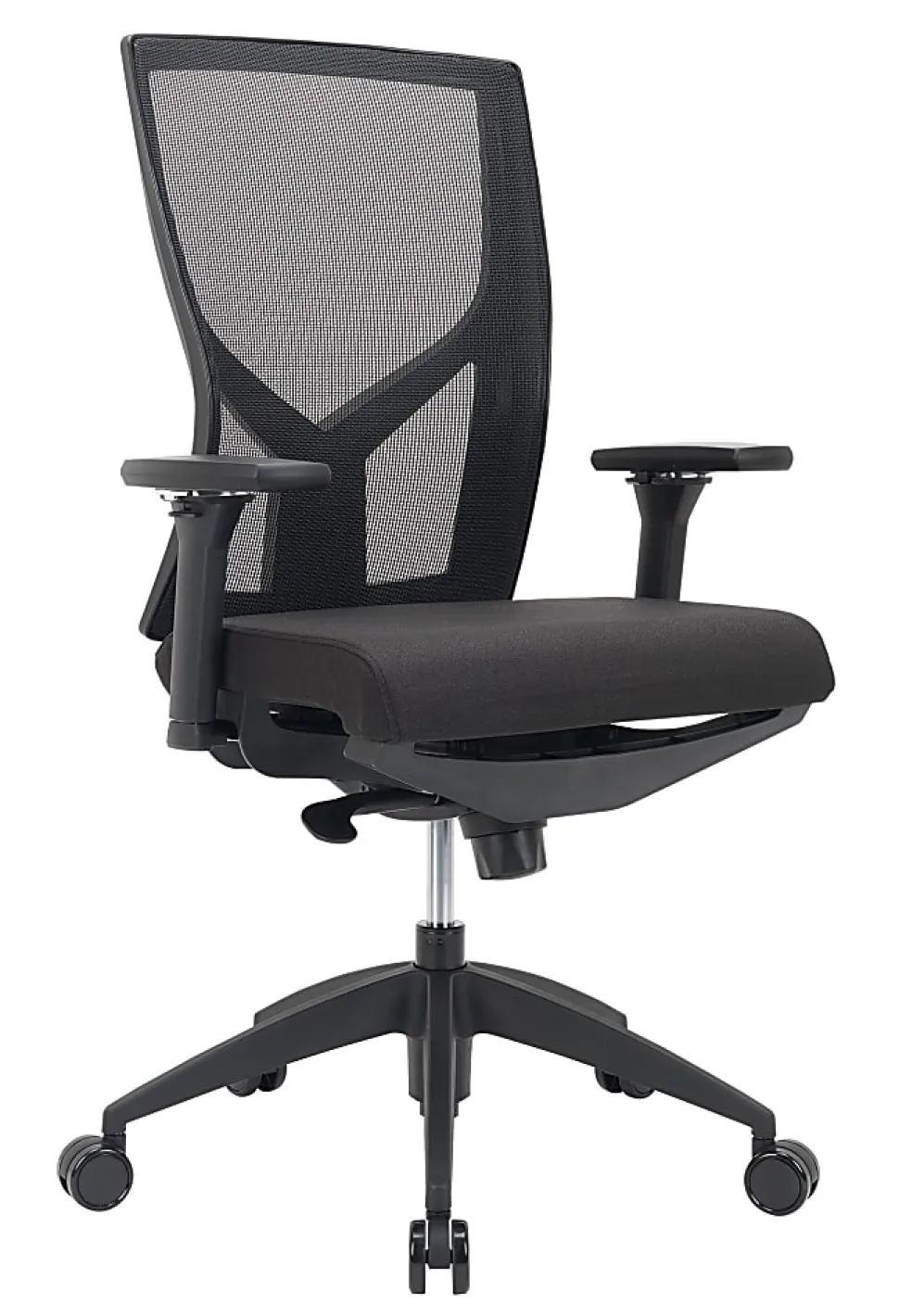 WorkPro® Oceanic Mesh/Fabric Ergonomic High-Back Executive Office Chair, Black, BIFMA Compliant
