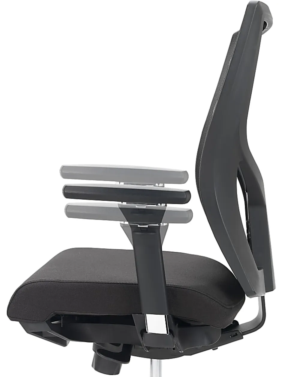 WorkPro® Oceanic Mesh/Fabric Ergonomic High-Back Executive Office Chair, Black, BIFMA Compliant