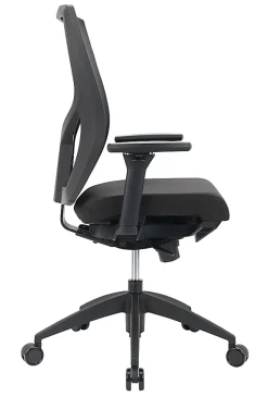 WorkPro® Oceanic Mesh/Fabric Ergonomic High-Back Executive Office Chair, Black, BIFMA Compliant