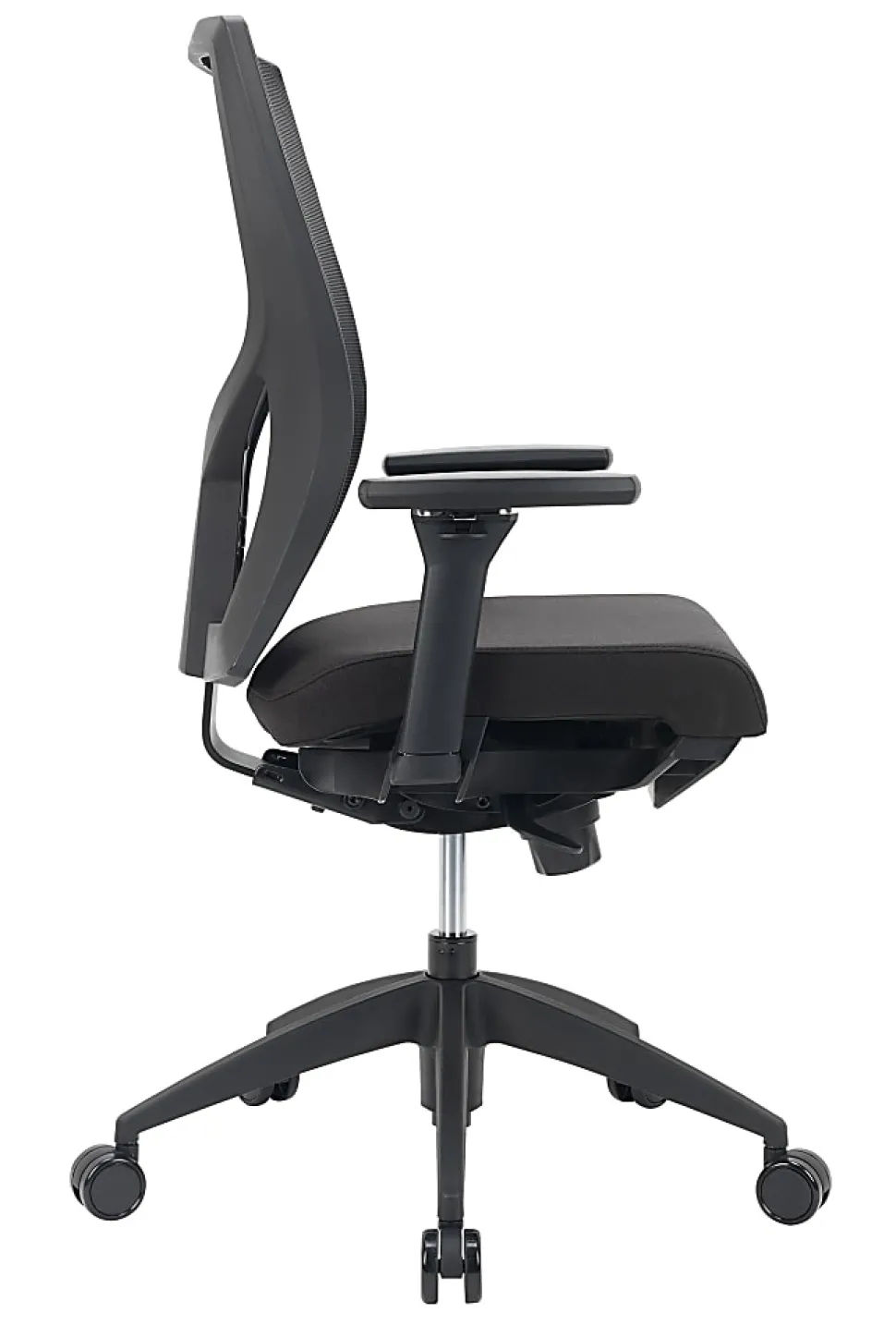 WorkPro® Oceanic Mesh/Fabric Ergonomic High-Back Executive Office Chair, Black, BIFMA Compliant
