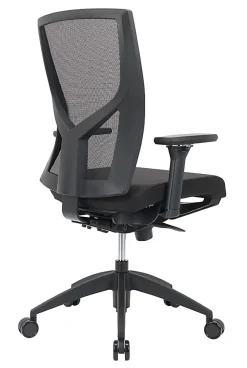 WorkPro® Oceanic Mesh/Fabric Ergonomic High-Back Executive Office Chair, Black, BIFMA Compliant
