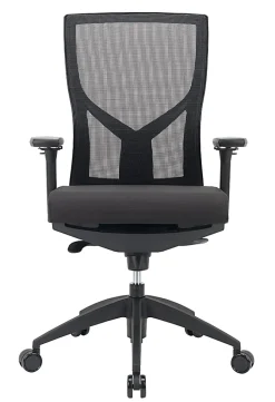WorkPro® Oceanic Mesh/Fabric Ergonomic High-Back Executive Office Chair, Black, BIFMA Compliant