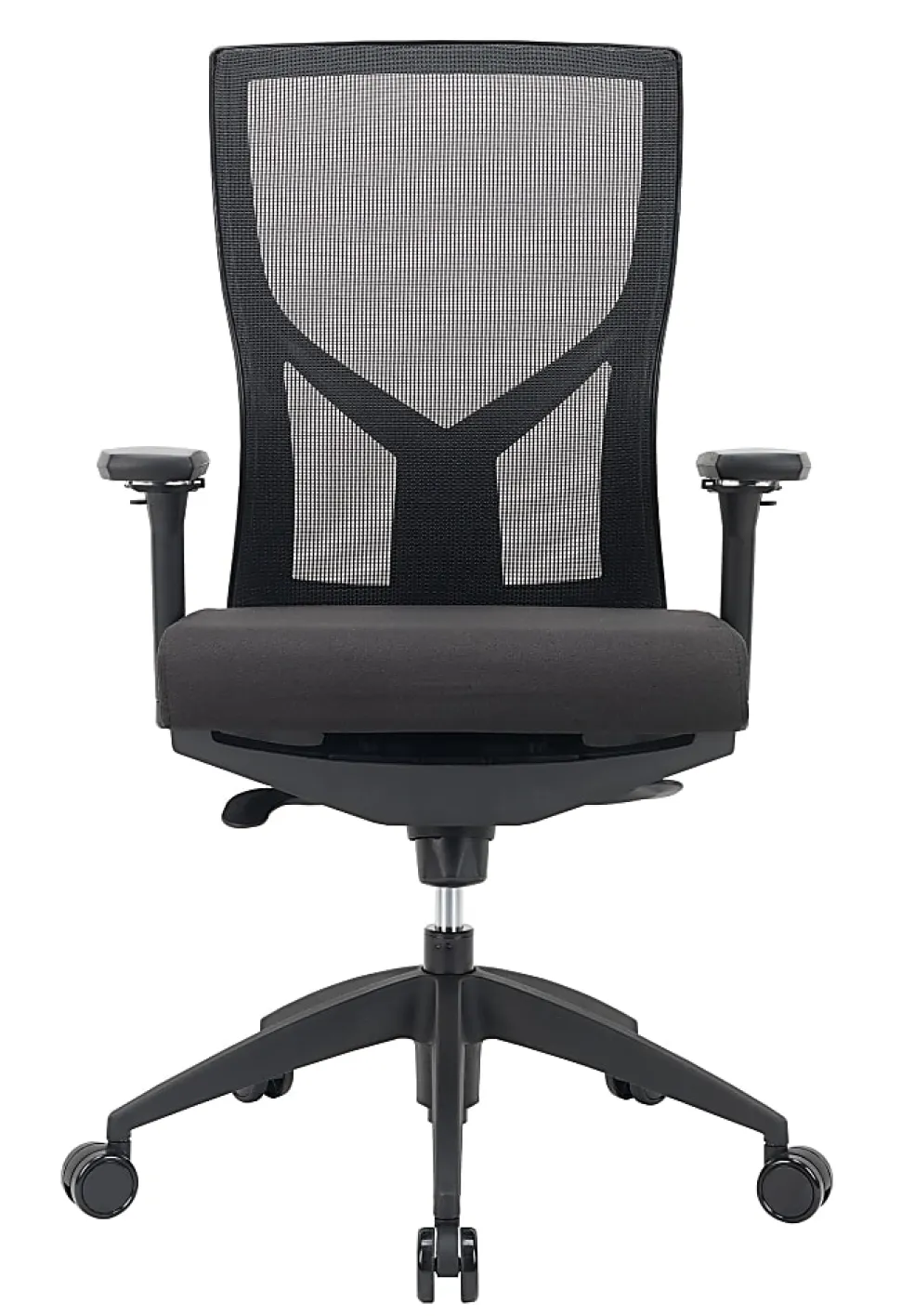 WorkPro® Oceanic Mesh/Fabric Ergonomic High-Back Executive Office Chair, Black, BIFMA Compliant
