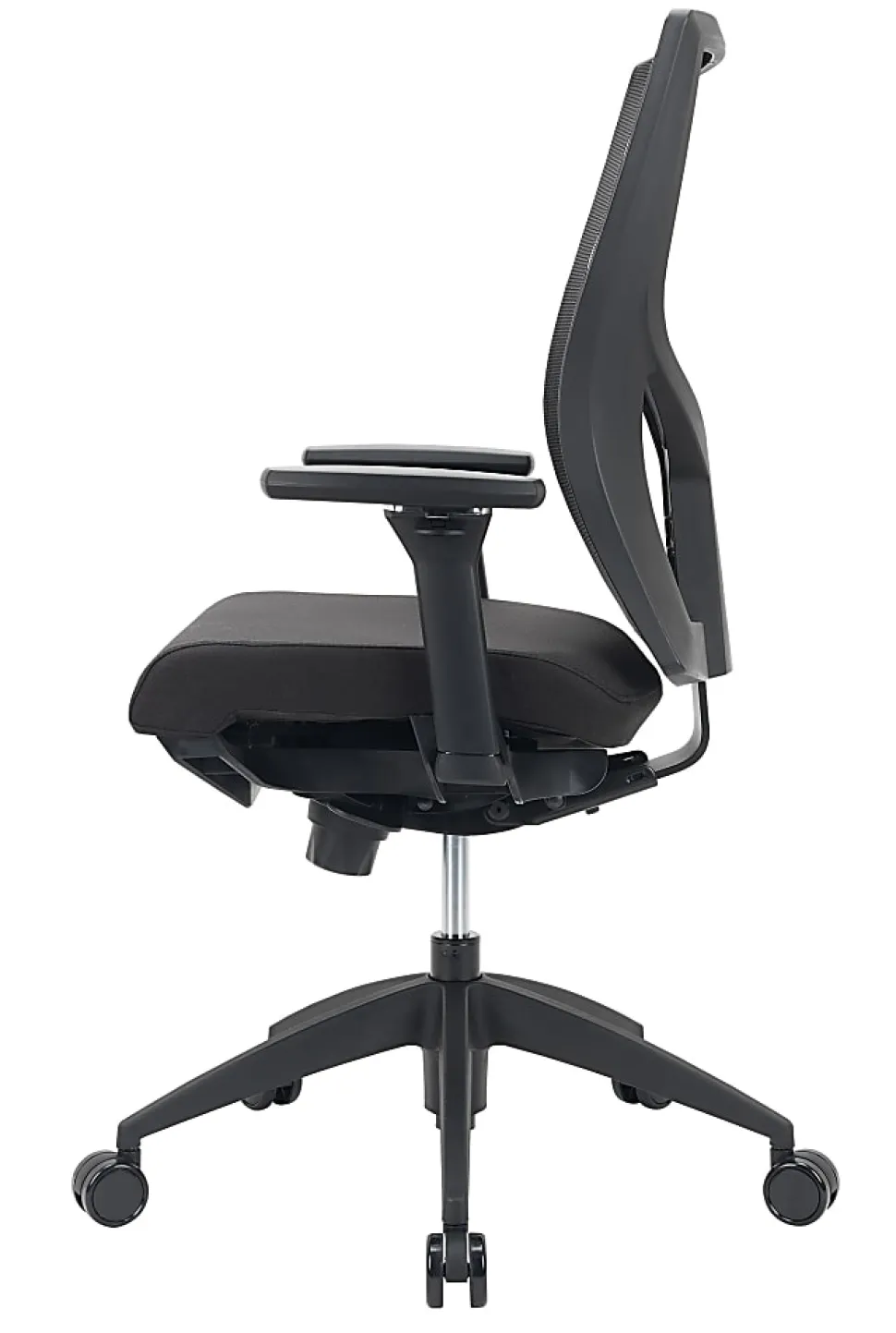 WorkPro® Oceanic Mesh/Fabric Ergonomic High-Back Executive Office Chair, Black, BIFMA Compliant
