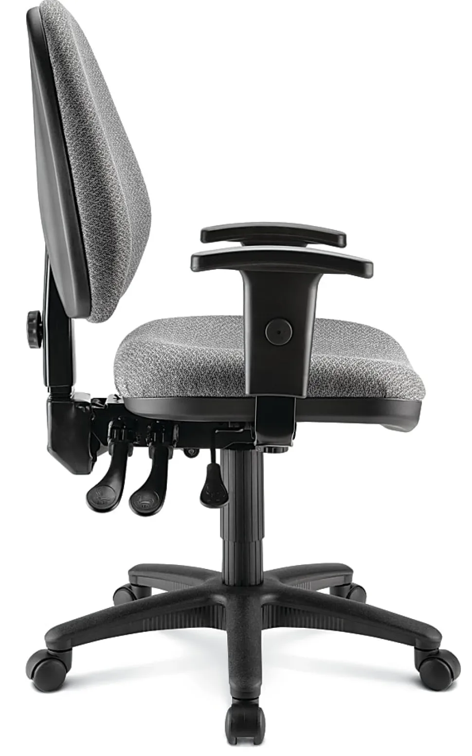 WorkPro® Patriot Multifunction Ergonomic Fabric Task Chair, Gray/Black, BIFMA Compliant
