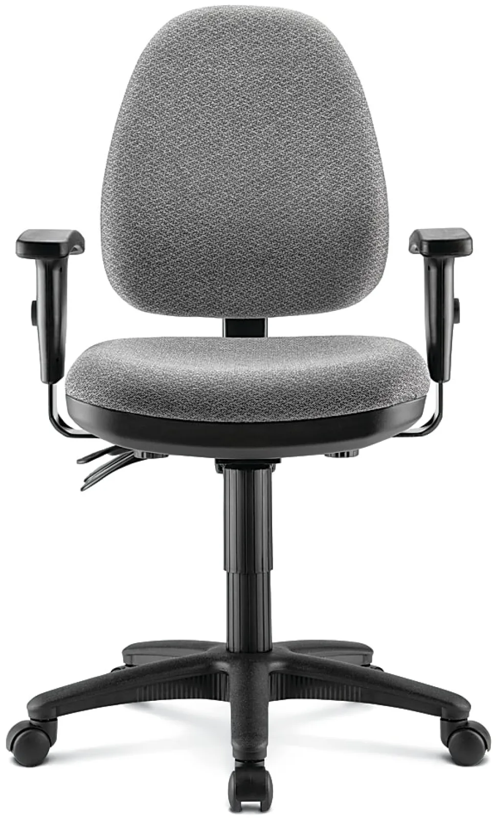 WorkPro® Patriot Multifunction Ergonomic Fabric Task Chair, Gray/Black, BIFMA Compliant