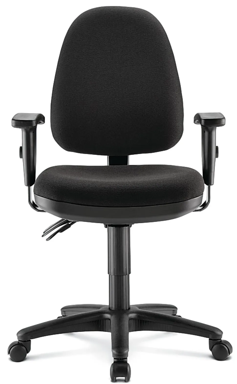 WorkPro® Patriot Multifunction Ergonomic Fabric Task Chair, Black, BIFMA Compliant