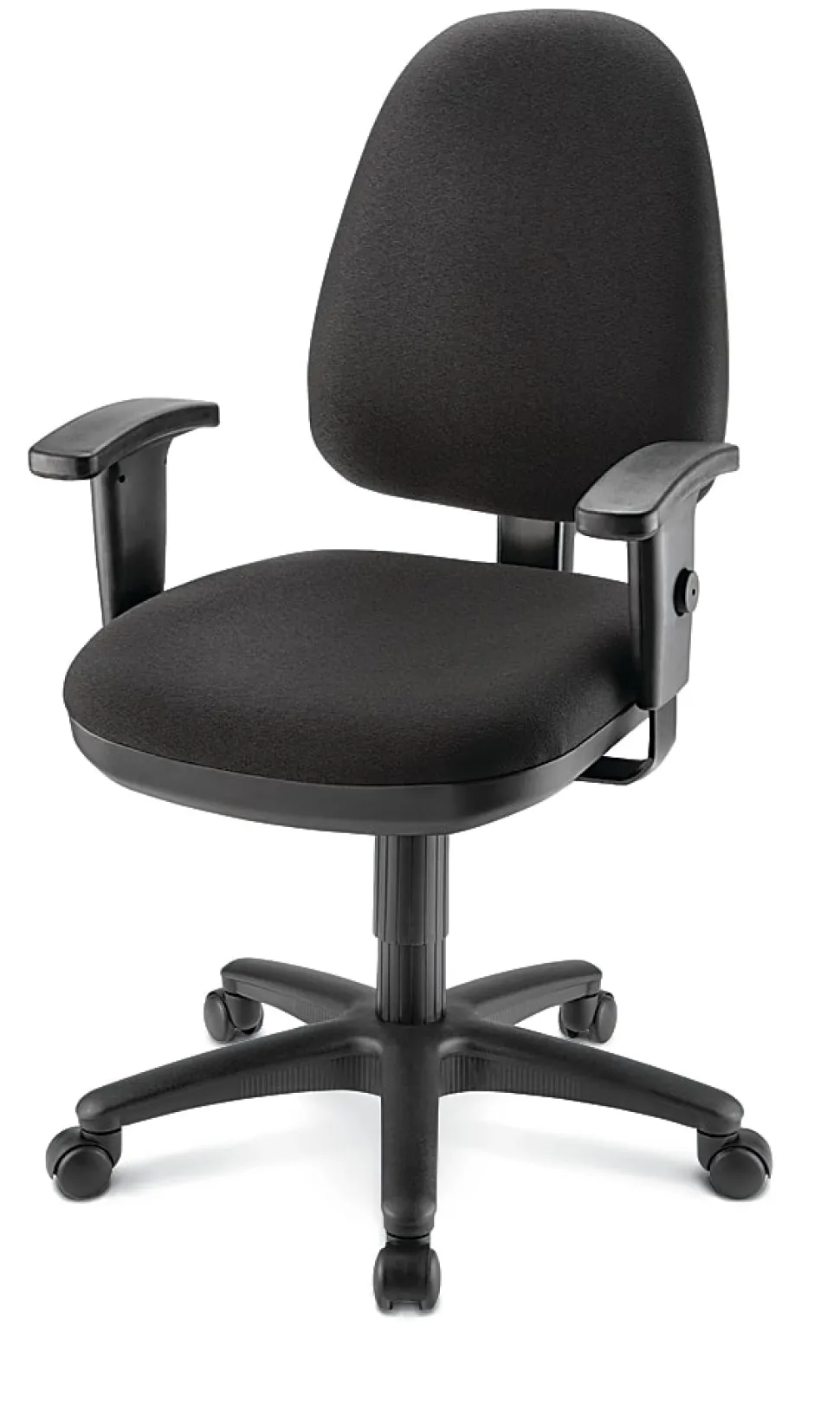 WorkPro® Patriot Multifunction Ergonomic Fabric Task Chair, Black, BIFMA Compliant