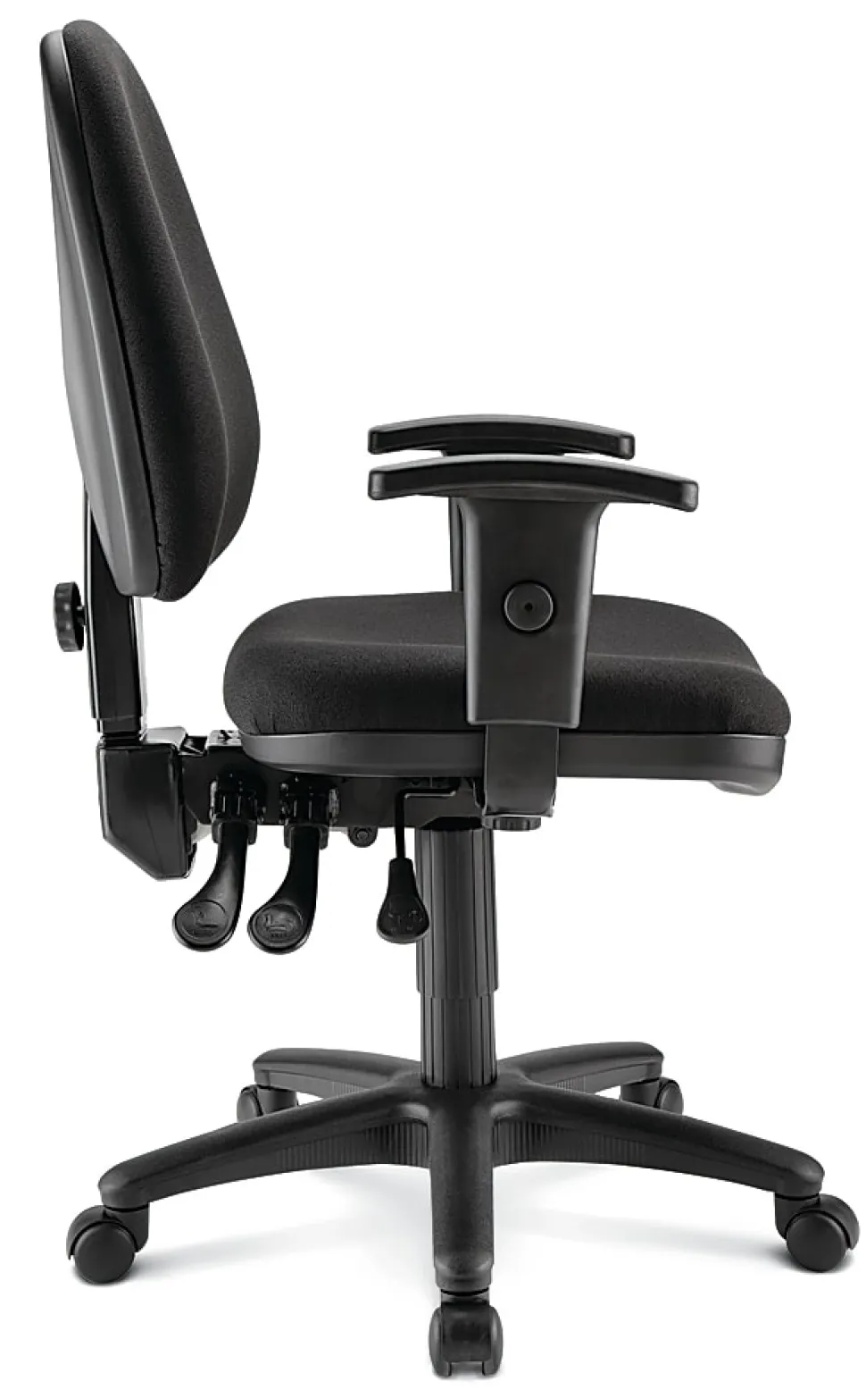 WorkPro® Patriot Multifunction Ergonomic Fabric Task Chair, Black, BIFMA Compliant