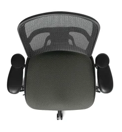 WorkPro® Quantum 9000 Series Ergonomic Mesh/Premium Fabric Mid-Back Chair, Black/Olive, BIFMA Compliant