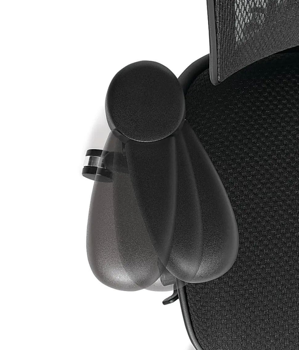 WorkPro® Quantum 9000 Series Ergonomic Mesh/Premium Fabric Mid-Back Chair, Black/Olive, BIFMA Compliant
