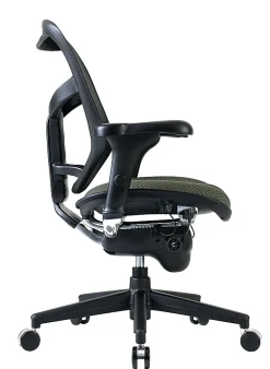 WorkPro® Quantum 9000 Series Ergonomic Mesh/Premium Fabric Mid-Back Chair, Black/Olive, BIFMA Compliant
