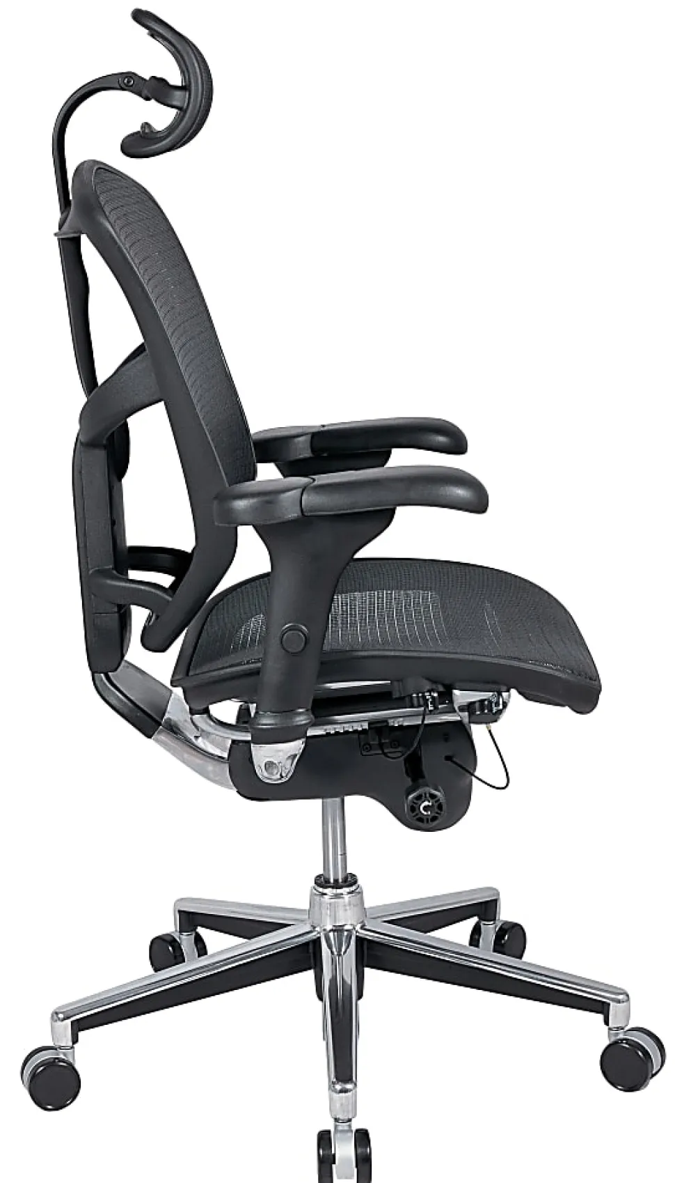 WorkPro® Quantum 9000 Series Ergonomic Mesh Adjustable-Back Office Chair With Headrest, Black, BIFMA Compliant