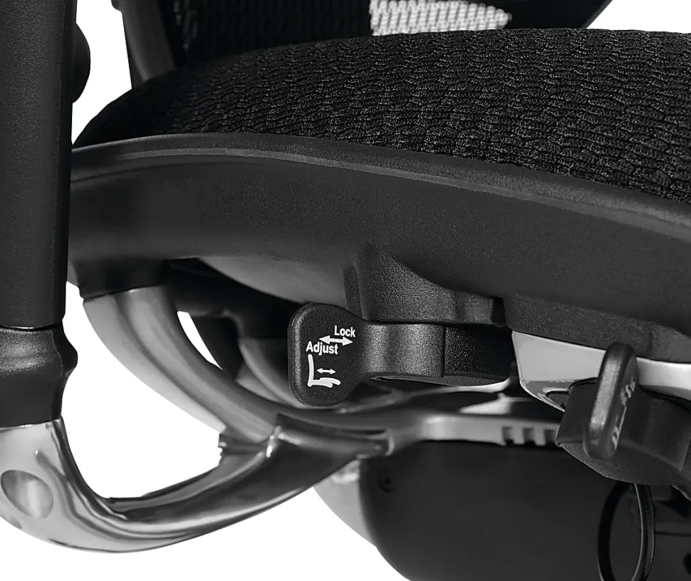 WorkPro® Quantum 9000 Series Ergonomic Mesh/Premium Fabric Adjustable-Back Chair, Black/Tangerine, BIFMA Compliant