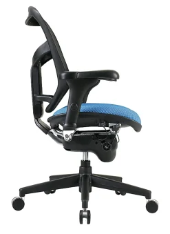 WorkPro® Quantum 9000 Series Ergonomic Mesh/Premium Fabric Adjustable-Back Office Chair, Black/Sky, BIFMA Compliant