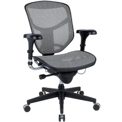 WorkPro® Quantum 9000 Series Ergonomic Mesh/Mesh Mid-Back Chair, Black/Gray, BIFMA Compliant