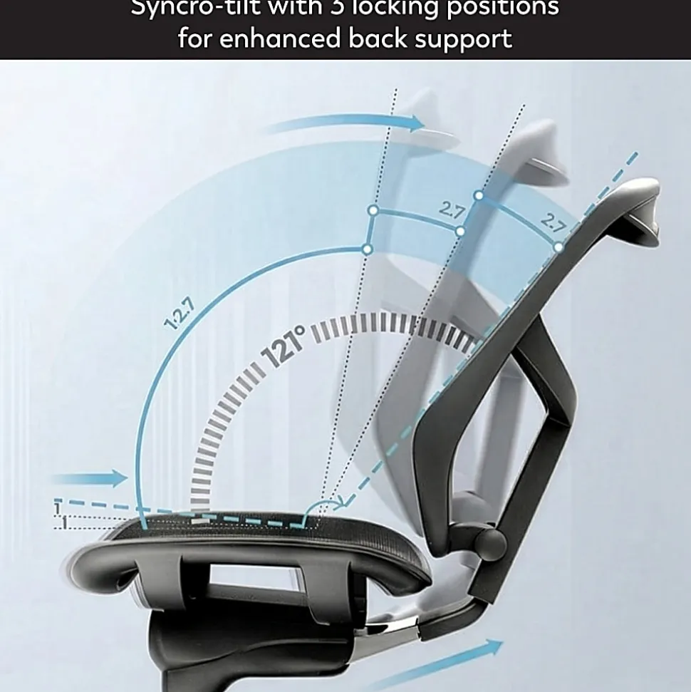 WorkPro® Quantum 9000 Series Ergonomic Mesh/Mesh Adjustable-Back Office Chair, Black/Black, BIFMA Compliant