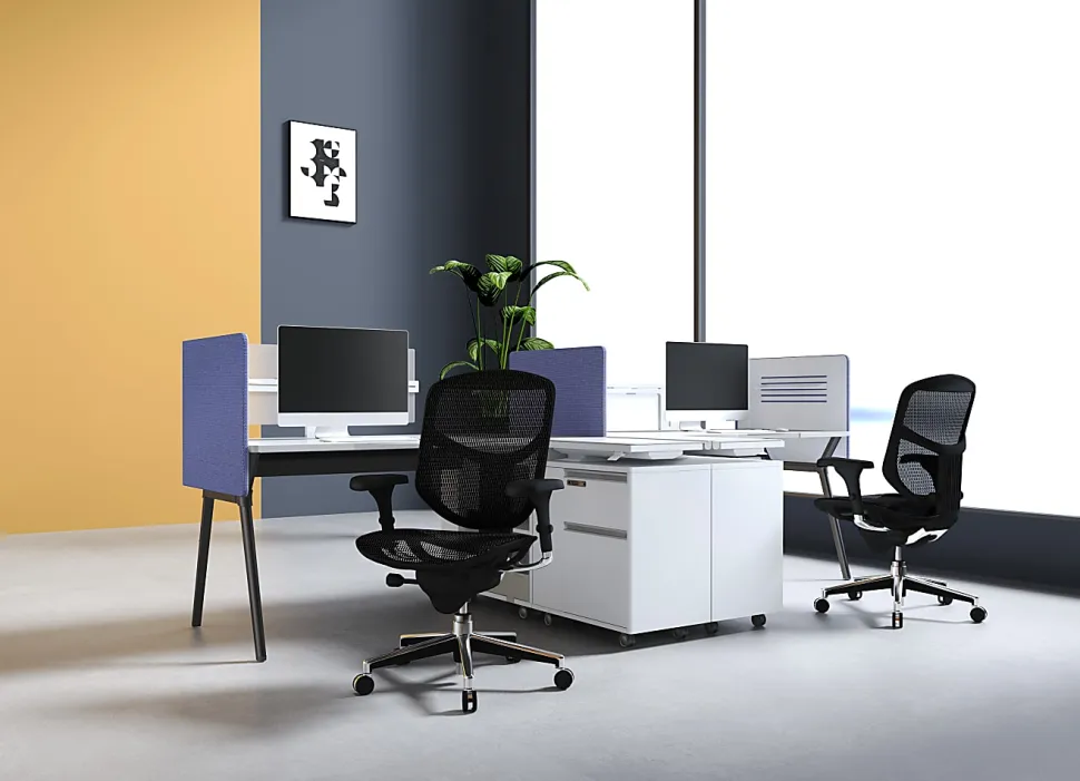WorkPro® Quantum 9000 Series V2 Ergonomic Mesh/Mesh Adjustable-Back Office Chair, Black/Gray