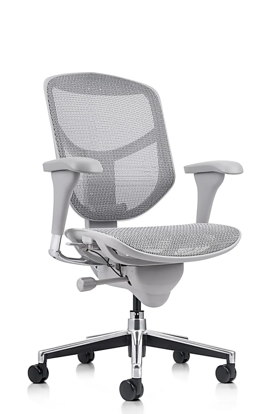 WorkPro® Quantum 9000 Series V2 Ergonomic Mesh/Mesh Adjustable-Back Office Chair, Black/Gray