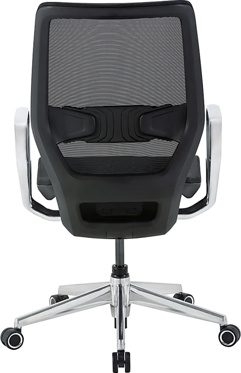 WorkPro® Sentrix Ergonomic Mesh/Mesh Mid-Back Manager Office Chair, Fixed Arms, Black, BIFMA Compliant
