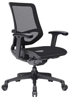 WorkPro® 1000 Series Ergonomic Mesh/Mesh Mid-Back Task Office Chair, Black/Black, BIFMA Compliant