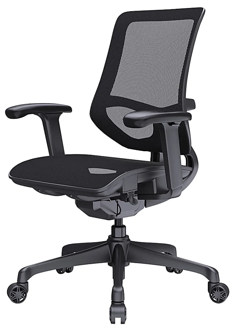WorkPro® 1000 Series Ergonomic Mesh/Mesh Mid-Back Task Office Chair, Black/Black, BIFMA Compliant