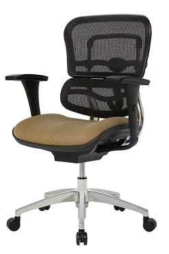 WorkPro® 12000 Series Ergonomic Mesh/Premium Fabric High-Back Chair, Black/Beige, BIFMA Compliant